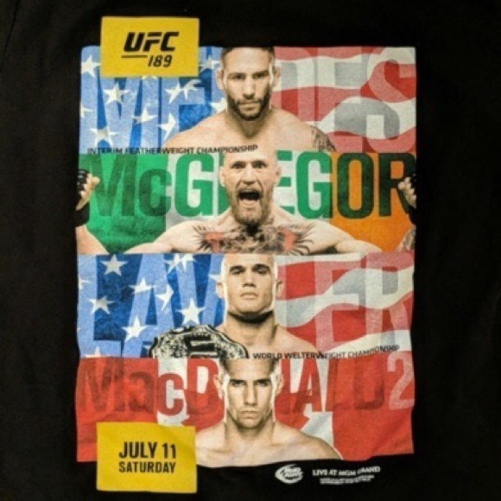 UFC 189 OFFICIAL EVENT T-SHIRT HISTORIC NIGHT